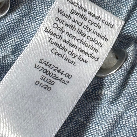 Athleta Cabo 100% Linen Heather Blue Wide Leg Pants Sz 8 - Picture 6 of 7